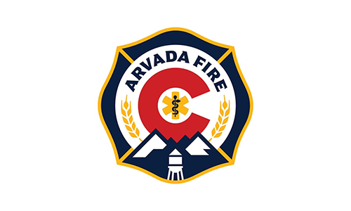 Arvada Fire logo, a partner organization of Resolute Brewing.